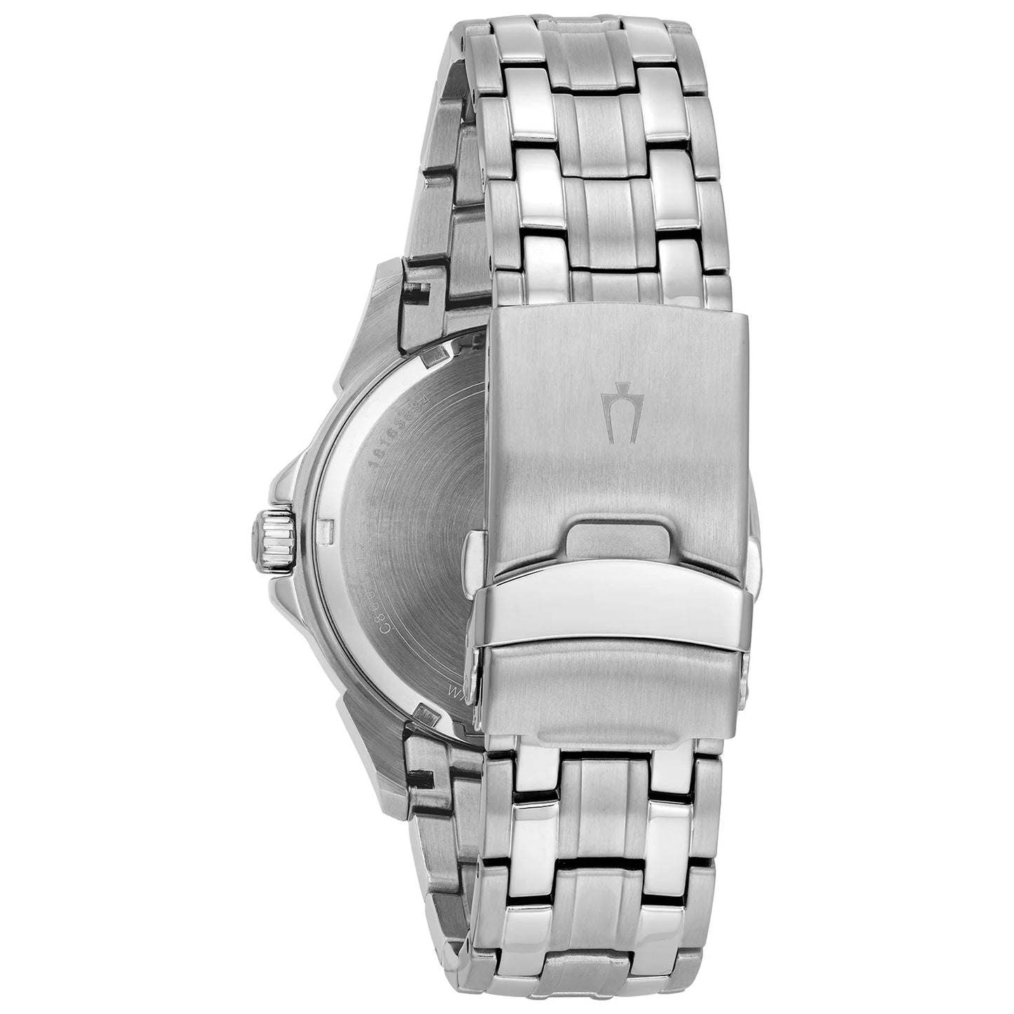 Men'S Dress Silver Stainless-Steel Quartz Watch 96C107